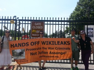 Protesting for Bradley Manning at the gates of Ft. Meade