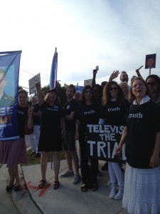 Protesting at Ft. Meade for Bradley Manning
